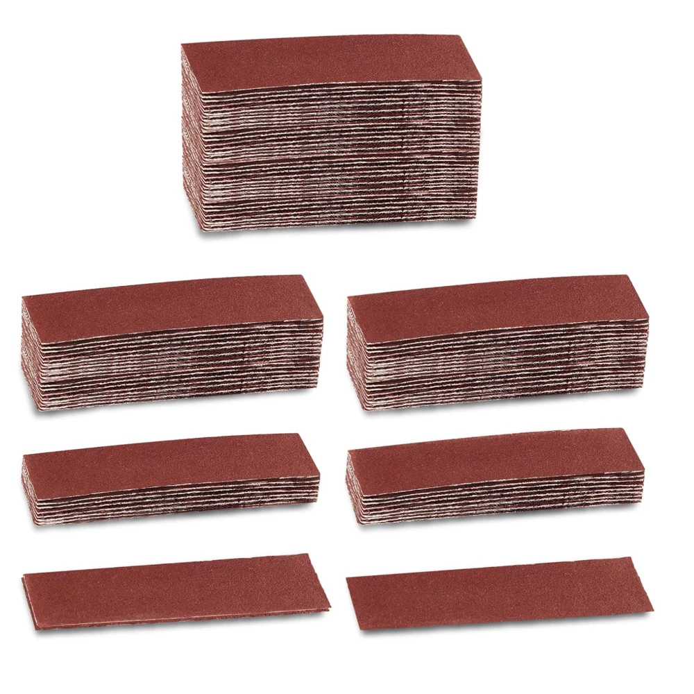 

100Pcs Micro Detail Sander Paper Kit 3.5x1.2 Inch Hook and Loop Sandpaper Strips Micro Finishing Sander Paper Detail Sander