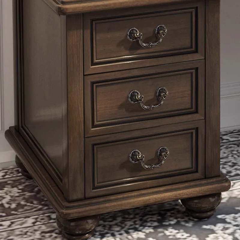 Walnut American study large desk pure solid wood home study table