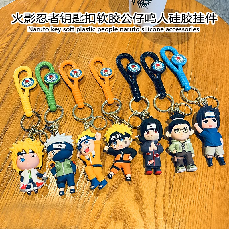 Breloczek Naruto Anime Śliczna Figurka z Kreskówki Akcesoria do Plecaka Samochodu Prezent dla Pary Hurt