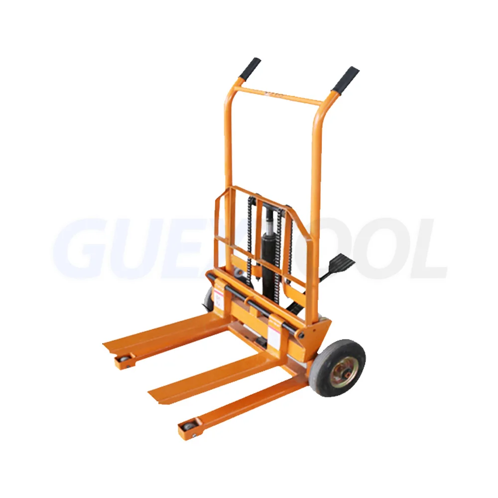 

Hydraulic Forklift For Unloading And Handling Driver's Lift Truck Mini Lift Stacker Forklift Load Capacity 200kg