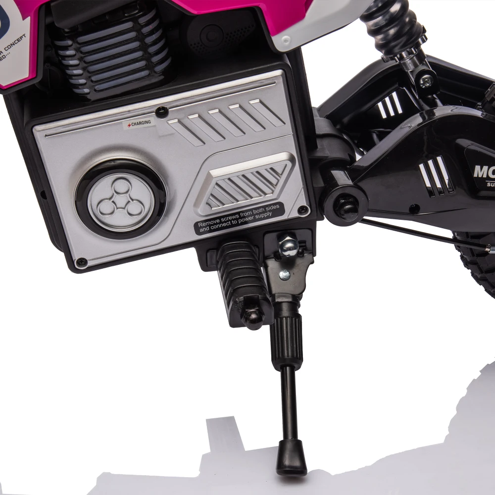 24 فولت أطفال ركوب على لعبة دراجة نارية كهربائية 200 واط عالية الطاقة محور المحرك بلوتوث الموسيقى سرعات 3.11-9.32MPH للأطفال الذين تتراوح أعمارهم بين 5-15 #5