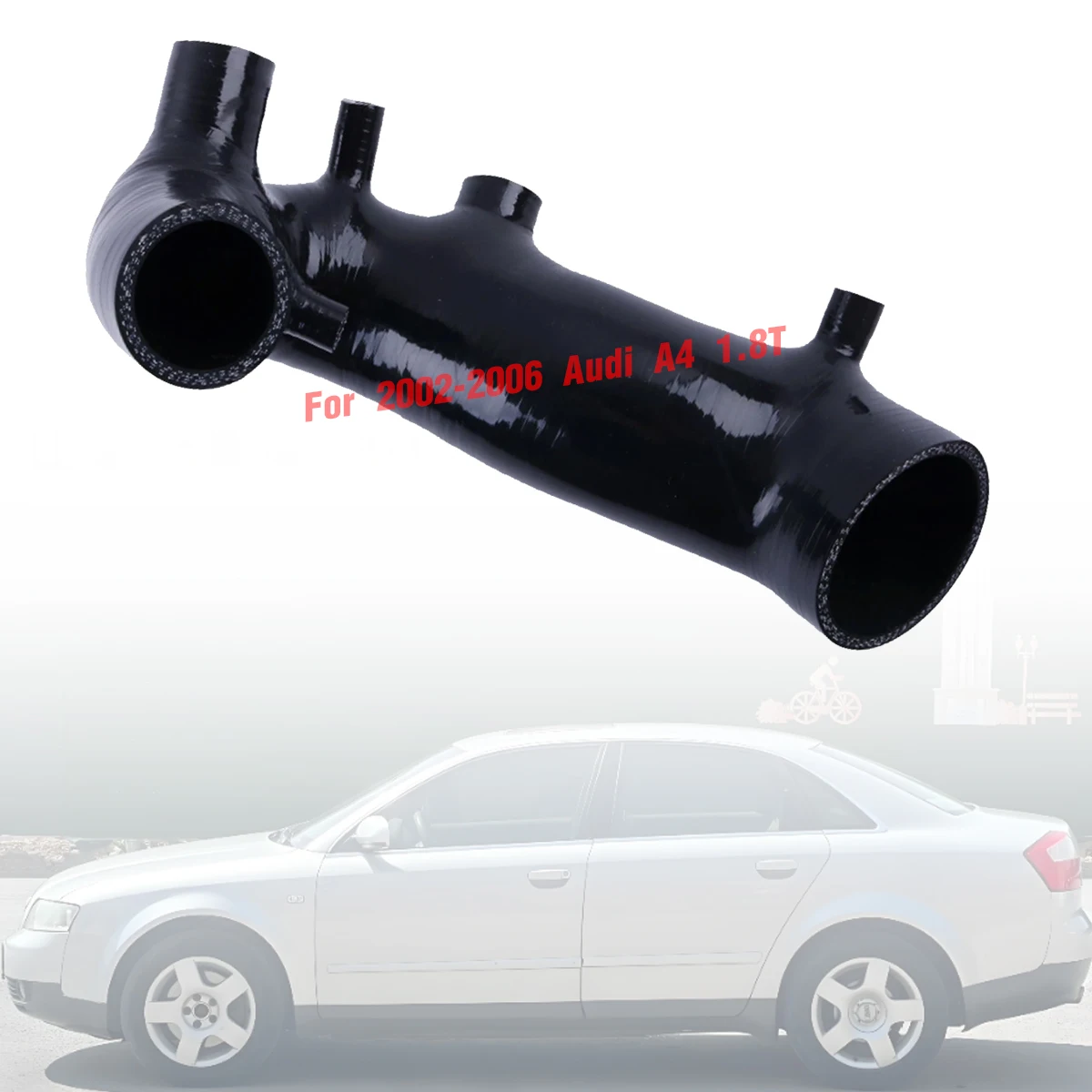 

4ply Black For 2002 - 2006 Audi A4&Quattro Passat B6 1.8T Turbo Silicone Induction Air Intake Inlet Hose Kit 2003 2004 2005
