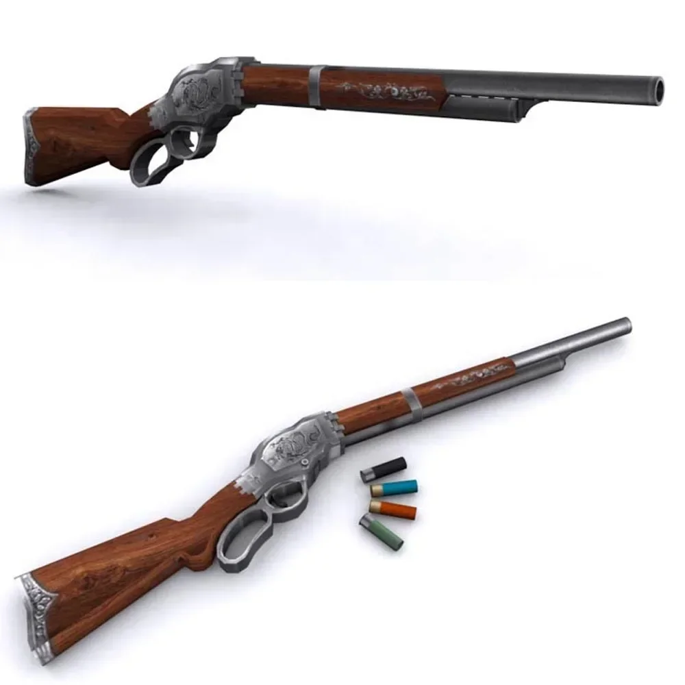 1/1 3D Paper Model Gun Shotgun Winchester M1887 Handmade DIY  Toy for Cosplay Finished Length 1m - Image 2