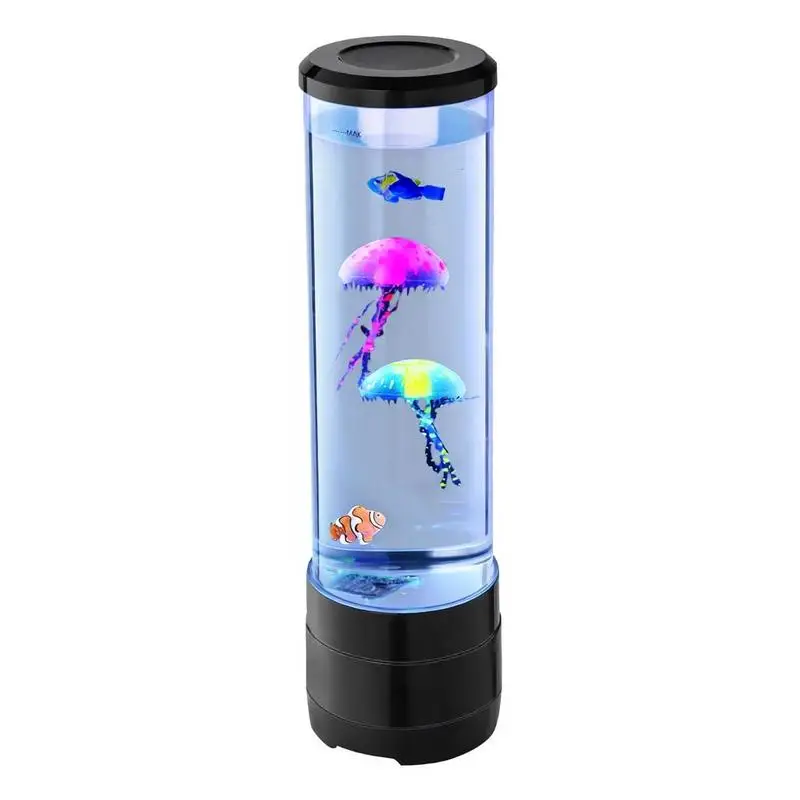 Sensory Bubble Tube Lamp, 16 Color Changing Light Effects, Water Fish Lamp with Built-in Bluetooth Speaker & White Noise, Fak