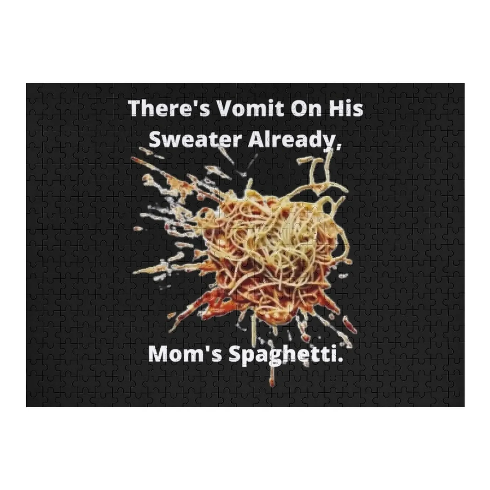 

Eminem Spaghetti Meme (black) - Funny Eminem Meme, Funny Meme, 8 mile, Vomit On His Sweater Already Jigsaw Puzzle