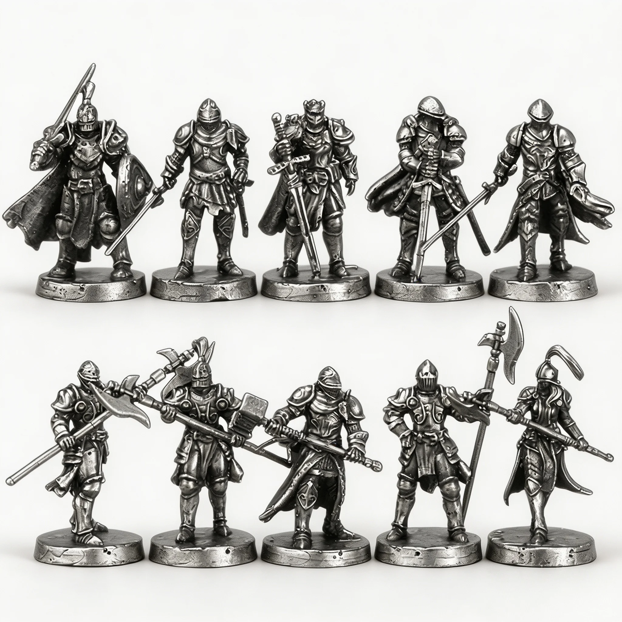 Metal War Legion Fearless Plate Armor Cavalry Miniature Model Small Toy Ornament Tabletop Game Figurine Chess Pieces