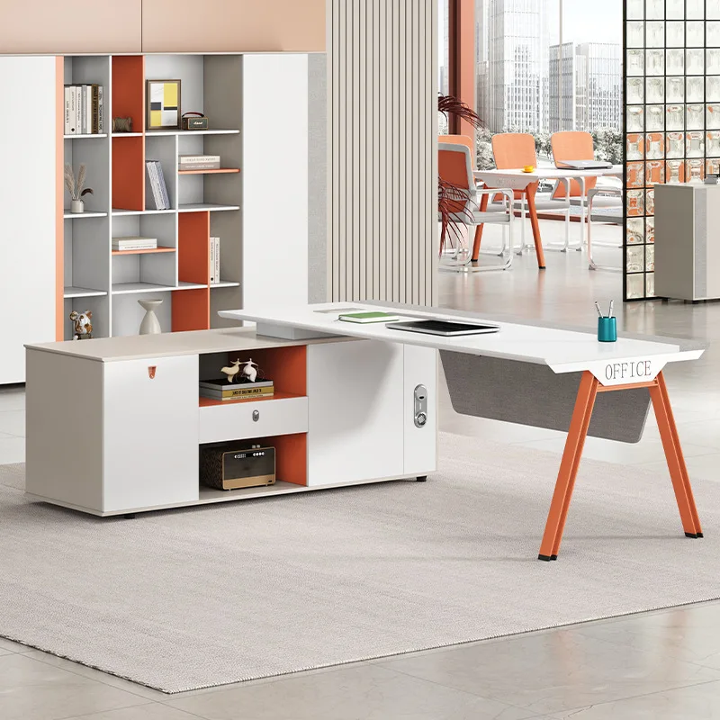 Office Furniture Desk and Chair Combo Minimalist Modern Desk Boss Table High-end Manager
