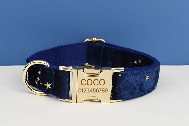 Luxus Mode Haustier Zubehör benutzer definierte Design Logo schwarz unten Blume Sublimation Hunde halsband Leinen Geschirr Bogen Set star01 – Detail 2