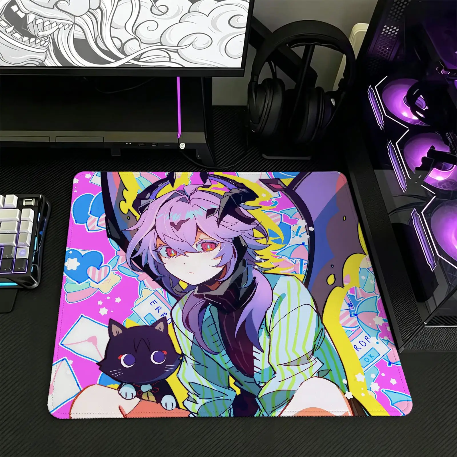 Genshin impact Durin Mouse Pad Regular gaming mouse pad  Office mouse pad Laptop desk mat Stitched edge S/M/L size mouse pad