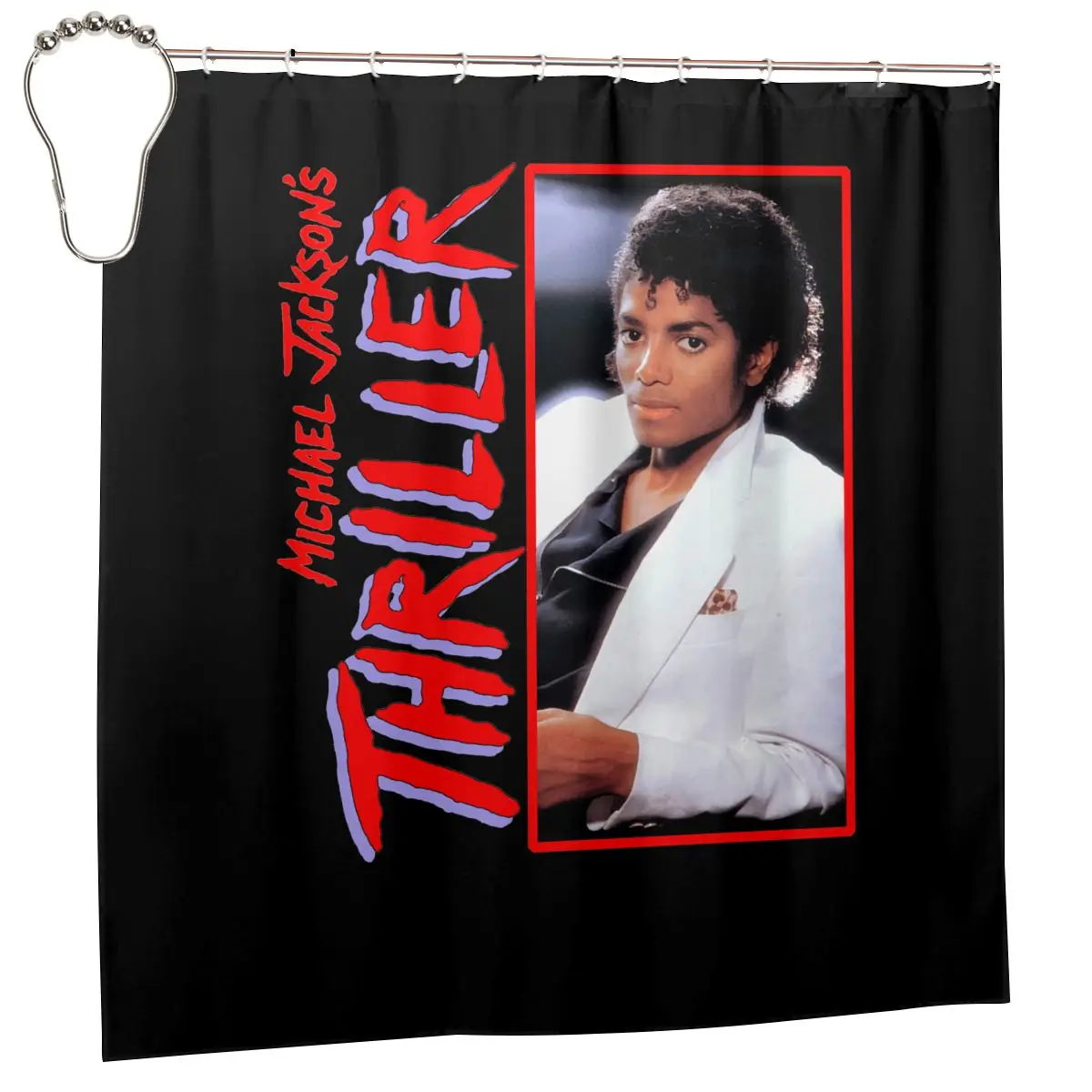 Michael Jackson Thriller Album Photographic Shower Curtain Bathroom Curtain Modern Lightweight Personalized