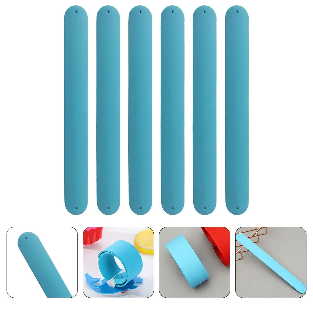 

6Pcs Silicone Slap Bracelets Durable Comfortable Kids Adults DIY Painting Party Decor Craft Supplies Slap Bracelets
