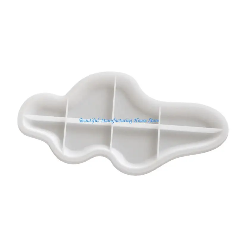 

E56A Multipurpose Large Oval Resin Tray Molds Sturdy Silicone Home Accessory Portable for Concrete Dishes Craft Supplies