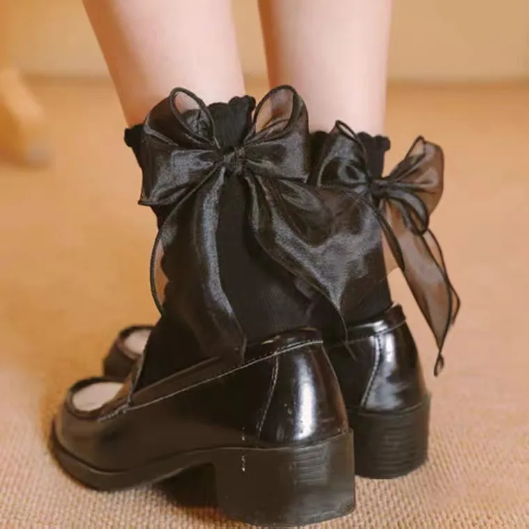 

Women's Sock Spring Summer Antibacteria Bow Stud Sock Lovers Cute Princess Sent Gift For Boyfriend Lace Funny Sock Japanese Sock