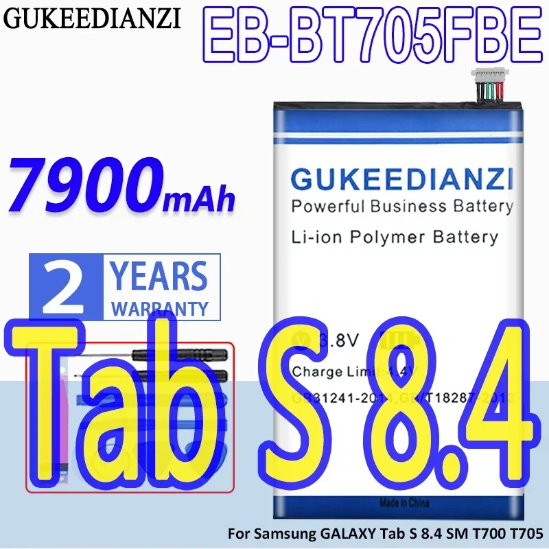 

Аккумулятор GUKEEDIANZI большой емкости EB-BT705FBE 7900 мАч для Samsung GALAXY Tab S 8,4 SM T700 T705, аккумуляторы для планшетов