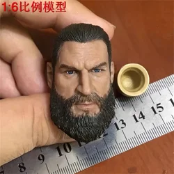 Little 1/6 Male Soldier Big Beard Head Carving Sculpture Model Toy Accessories For 12'' Action Figure Body In Stock