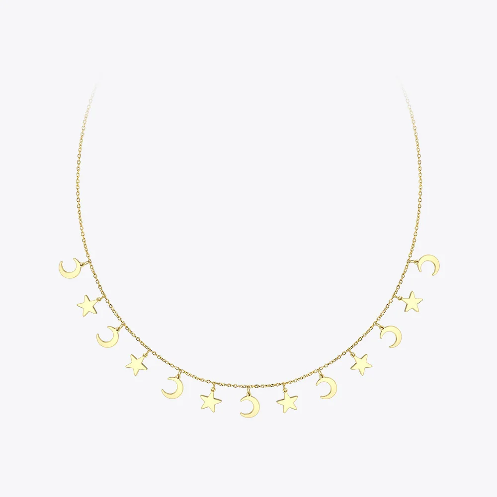 

ENFASHION Star & Moon Choker Necklace Women Stainless Steel Chain Pendants Necklaces Fashion Femme Jewelry Collares PM193014