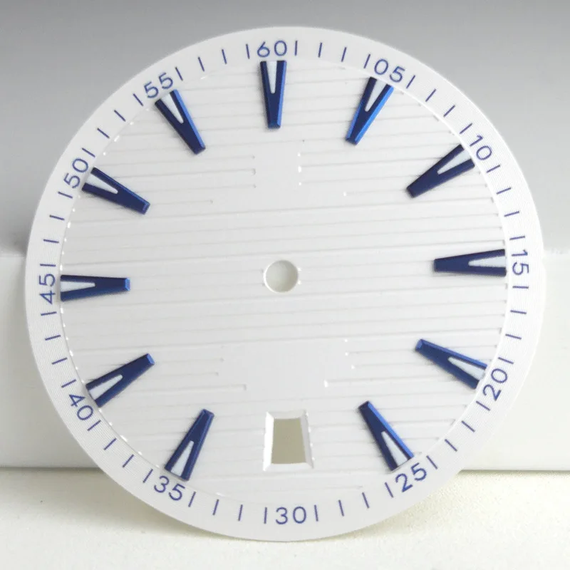 Customized LOGO 33.5mm Watch Dial No Logo Green Luminescent 6-point Calendar for NH35 Movement Watch Modification Accessories