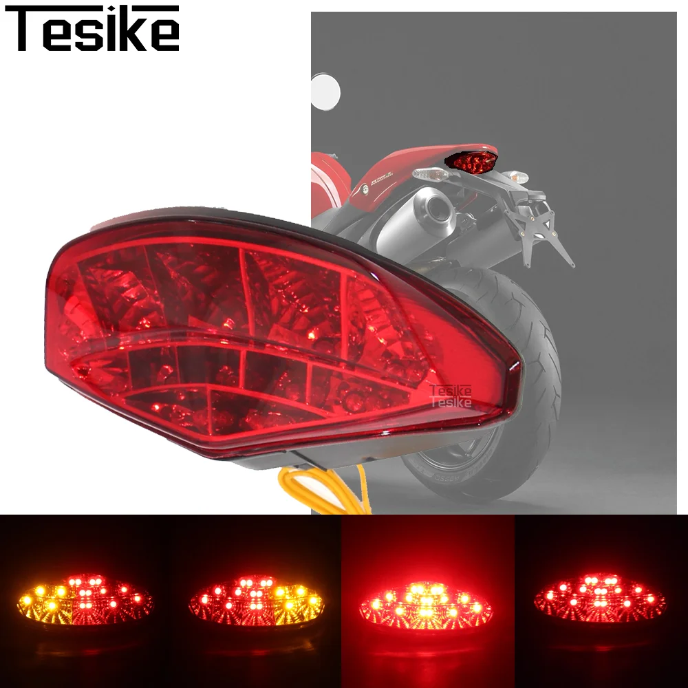 Tail Light Led Brake Warning Light Rear Taillight For Ducati Monster 696 2008-2015 795 2011-2016Motorcycle Turn Signal Stop Lamp