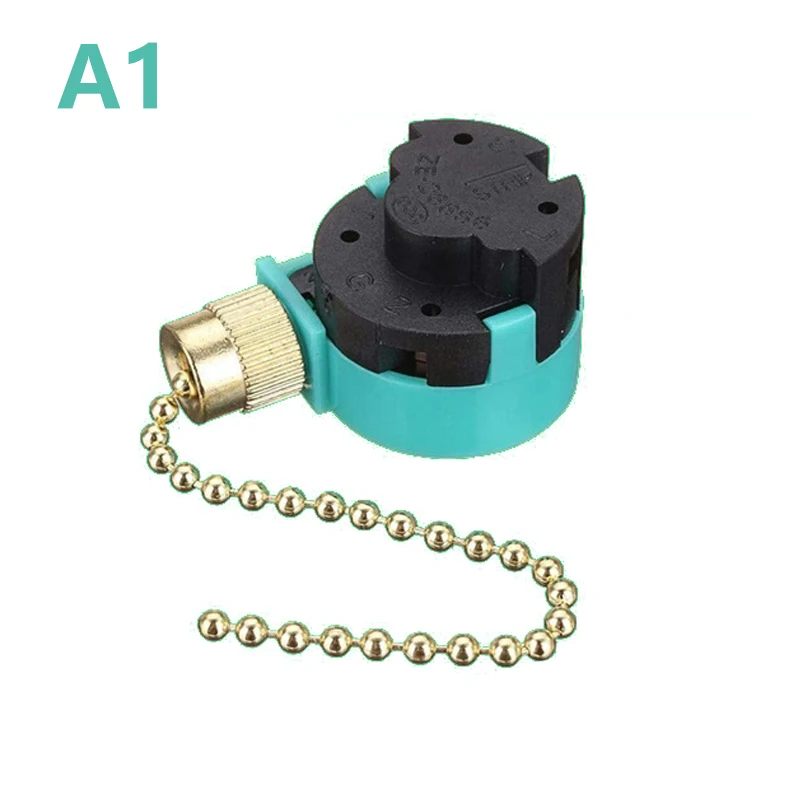 ZE-268S6 3 Speed 4 Wire Ceiling Fan Pull Chain Speed Control Replacement Switch