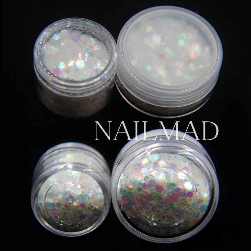 1 scatola esagonale Glitter per unghie dimensioni della miscela scintille colorate paillettes per Nail Art Glitter per Manicure trucco Body Art decorazioni fai da te