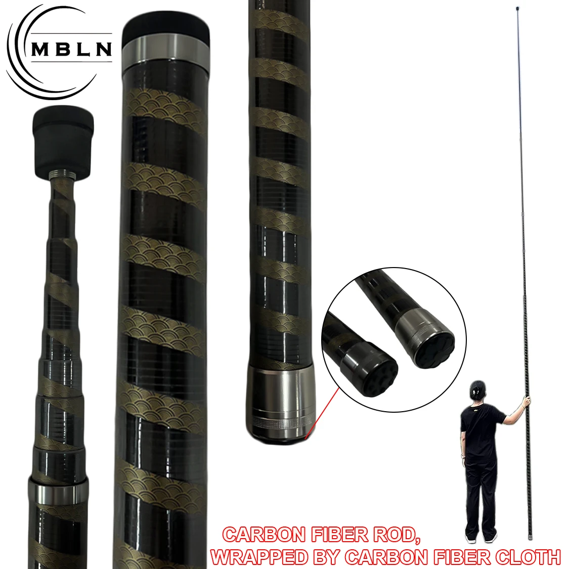 

Сверхдлинная телескопическая подсак, жесткая удочка с высоким содержанием углерода, 3,8–6,9 м, 5 размеров, 97 см в сложенном виде, для морской и скальной рыбалки