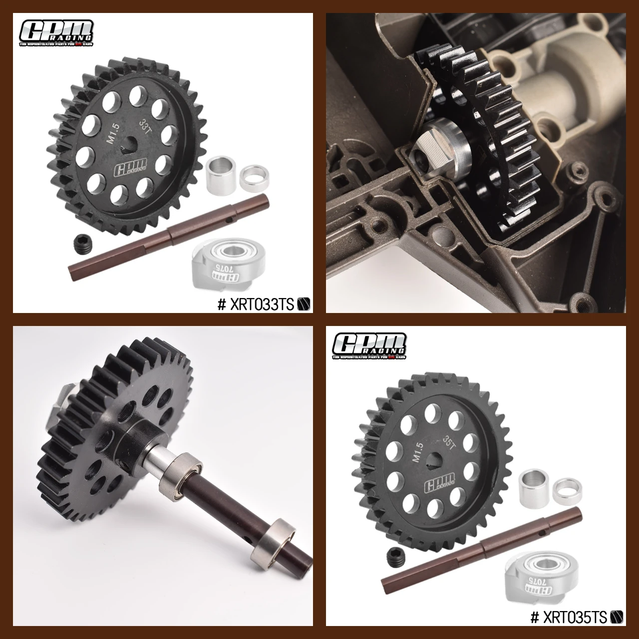 GPM 40Cr Carbon Steel M1.5 Spur Gear 33T/35T For TRAXXAS X-MAXX 6S 8S XRT