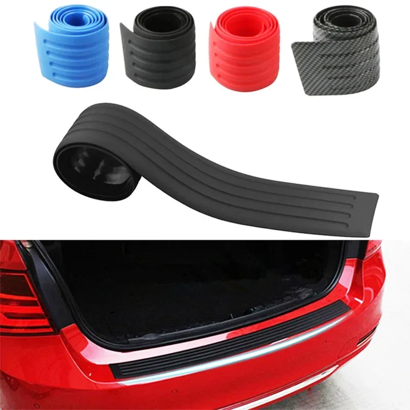 Universal Car Trunk Door Sill Plate Protector Rear Bumper Guard Rubber Mouldings Pad Trim Cover Anti-scratch Strips