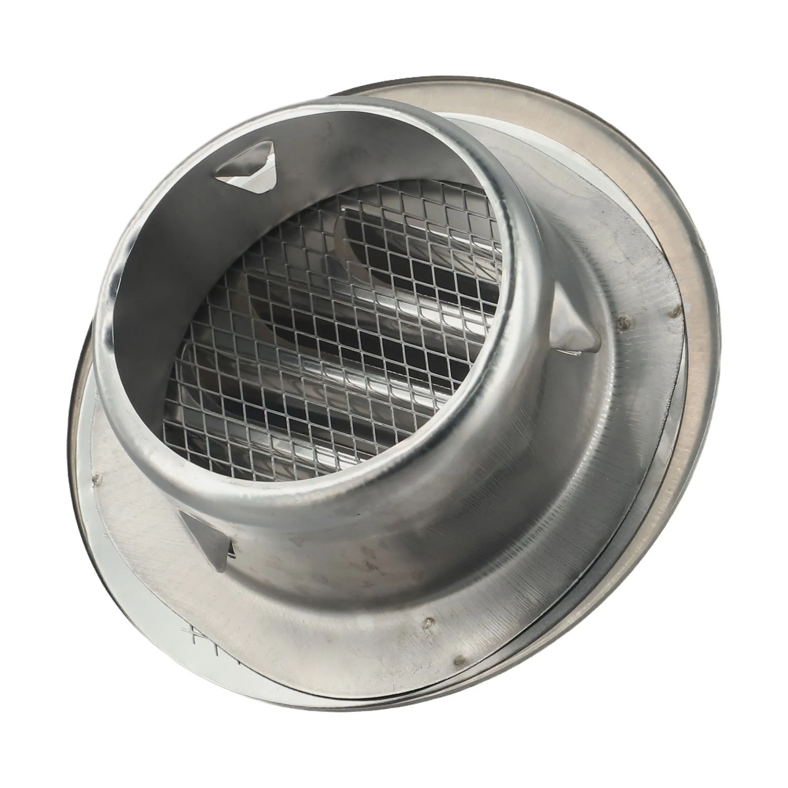 Stainless Steel Round Brushed Bull Nosed  Extractor Outlet Wall Ceiling Air Vent Ducting Ventilation Grille Cover Outlet Heating