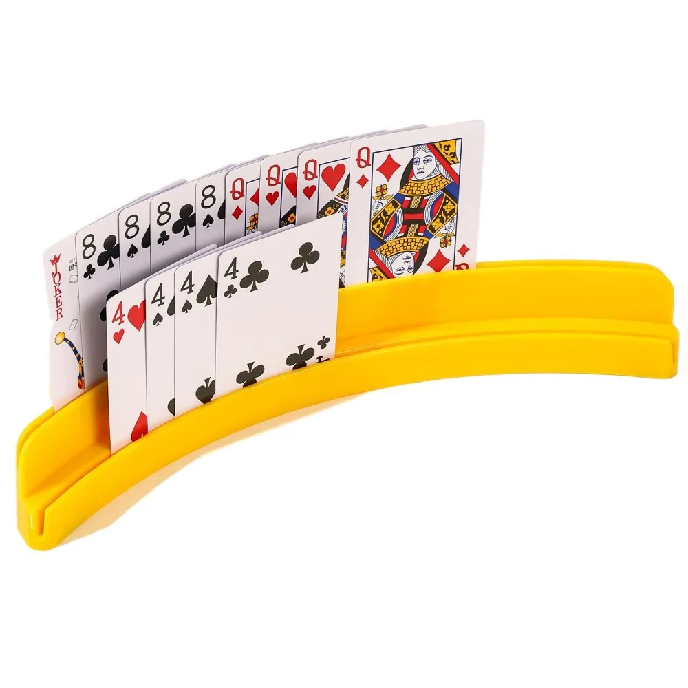Durable Two-Layer Card Holder ABS Portable Playing Cards Holders Multi-Functional Expandable Expandable Card Holder Party