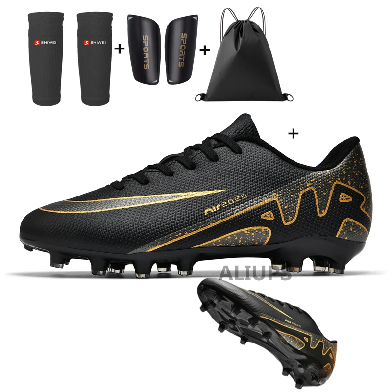 Men‘s Football Boots Low Top Boys Soccer Shoes Comfortable Breathable TF/FG Grass Non-Slip Training Sneakers Outdoor Footwears