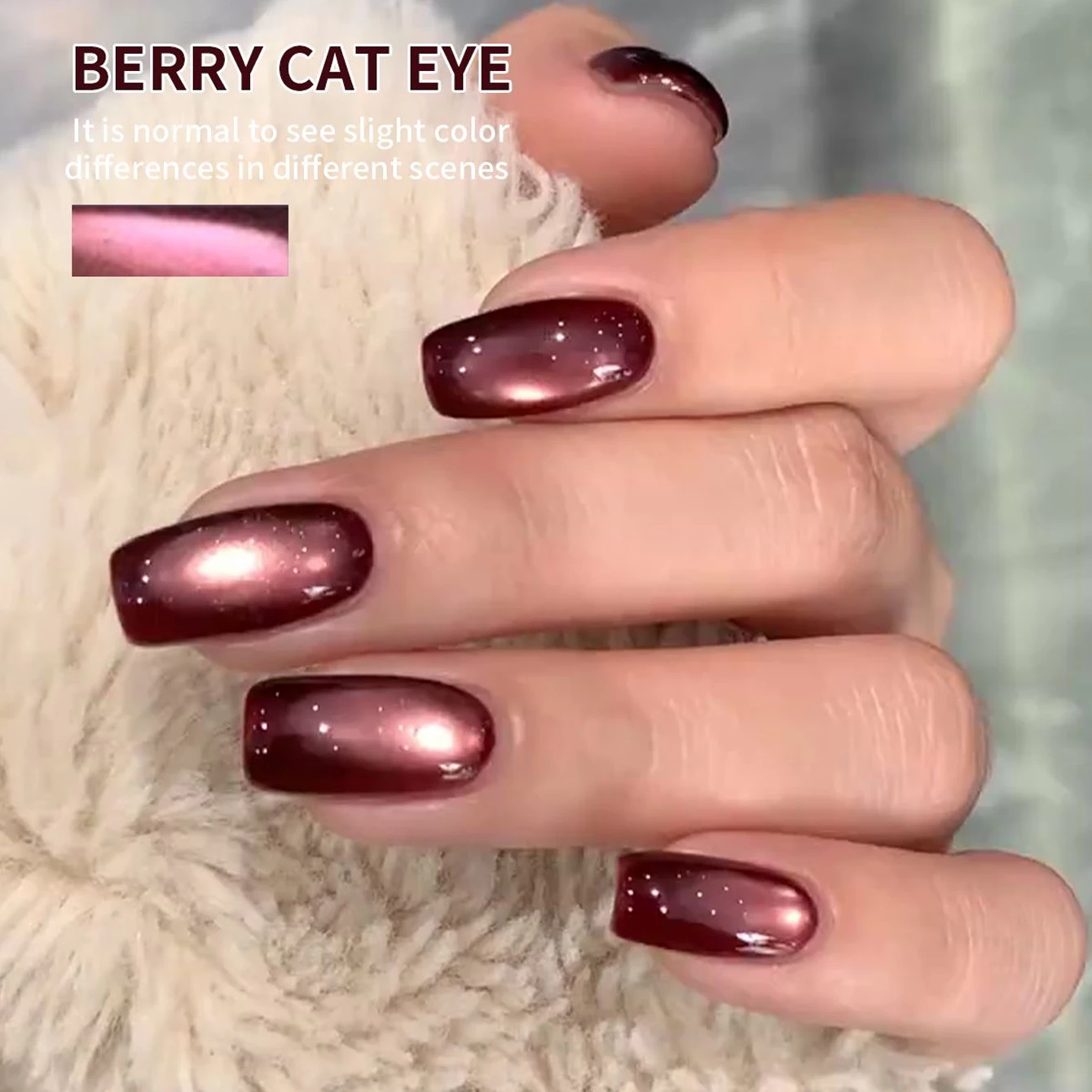 10ML 1 szt. Jesienne Paznokcie Zimowe Wybielające Czerwone Paznokcie Efekt Szklanego Koralika Efekt Kociego Oka Żelowy Lakier do Paznokci Światło UV Akcesoria do Paznokci