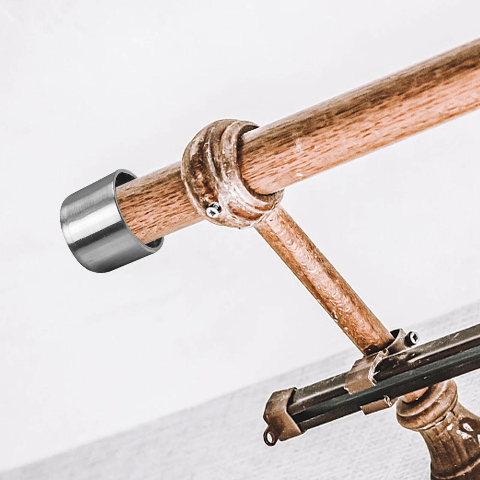 

2pcs Pole Finials Window Curtain Rod Ends Metal End Caps For Curtain Rod Vintage Style Replacement Fitting Accessories