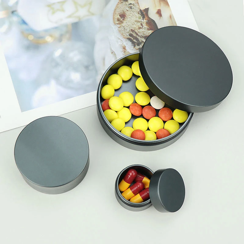 

New Mini Waterproof Aluminum Alloy Sealing Bottle Outdoor Survival Pill Box Container Pill Bottle Tank Case