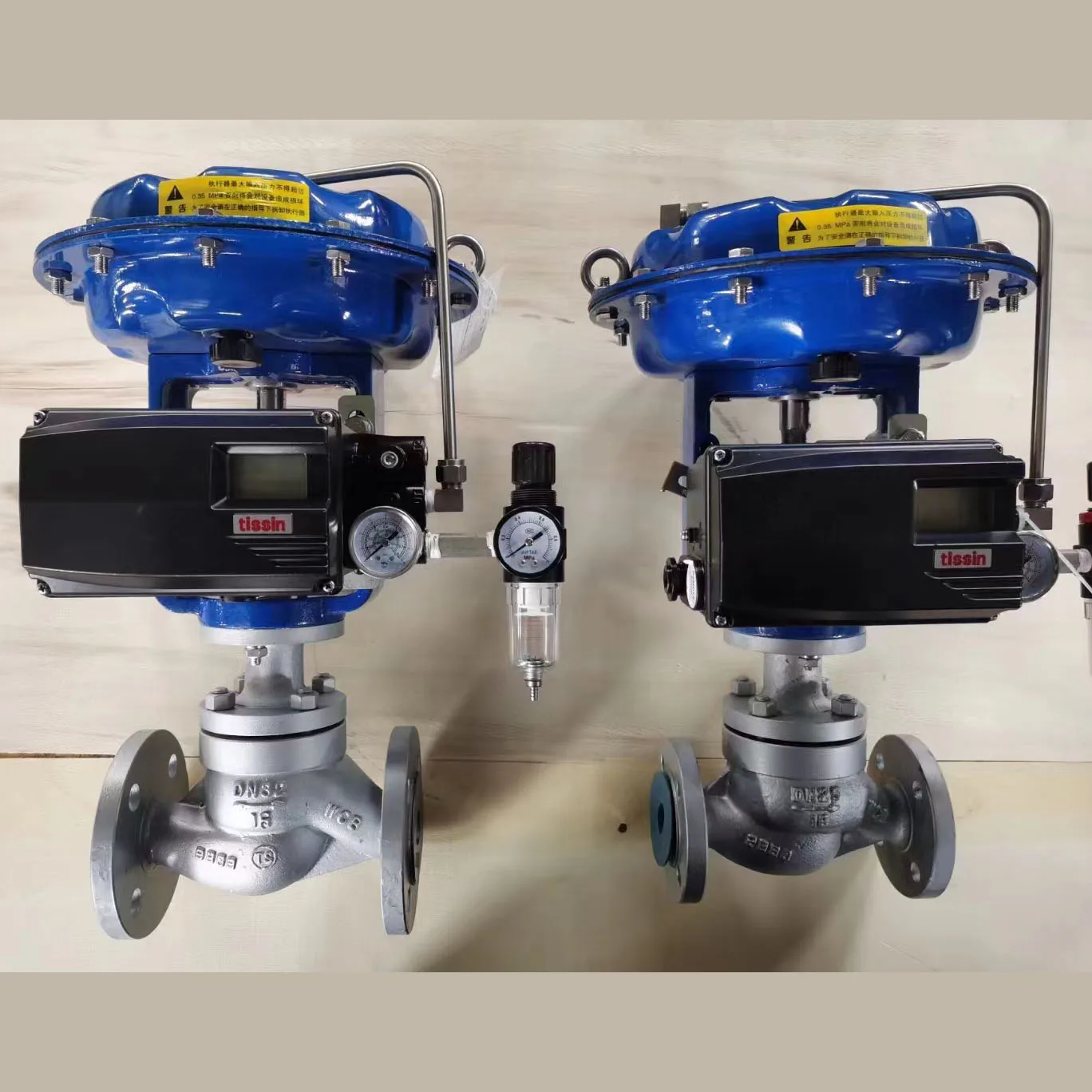 Pneumatic Control Valve, Diaphragm Single Seat Flange Temperature Explosion-proof Steam Control Valve, DN20-DN200