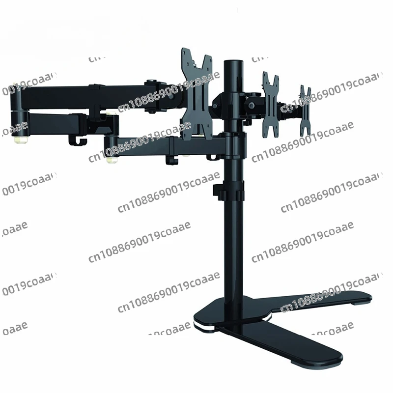 Fully Adjustable Triple Arm LCD LED Monitor Stand Desk Mount Bracket for 13"-27" Screens 180 Pull Out Swivel Arm ML6463