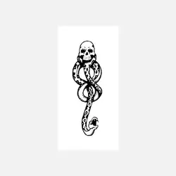 Harried Black Voldemort Tattoo Sticker Potters Waterproof Anime Personality Girl Boy Arm Tattoo Stickers Creative Party Gift
