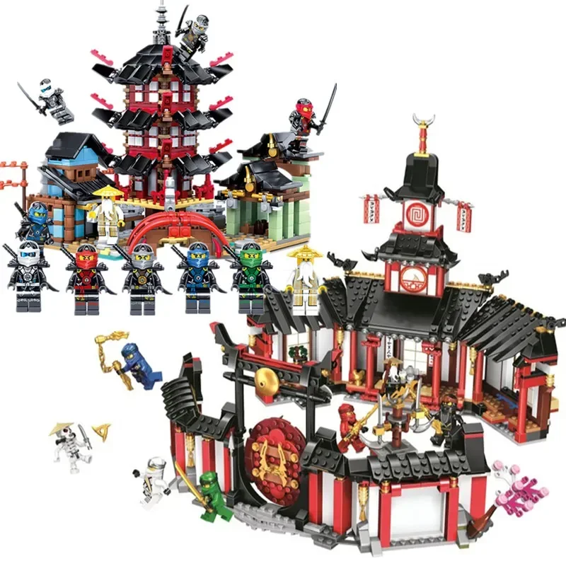 Monastery of Spinjitzu Airjitzu Temple Dragon Building Block Christmas Gifts Toys for Children