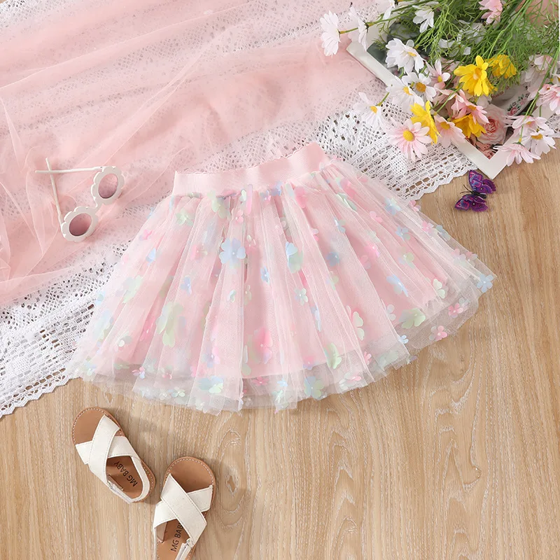 Baby Mädchen Tutu Flauschiger Rock Kleinkind Prinzessin Ballett Tanz Tüll Schmetterling Kinderrock Süßer Mädchen Elastischer Rock Petticoat – Detail 6