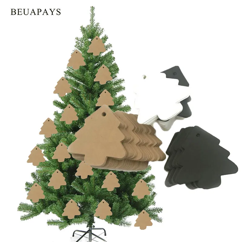 

1000pcs/Lot Christmas Tree Elevator Vintage Kraft Paper Card Label Wedding Scrapbook Gift Party Favors Diy Activity Site Layout