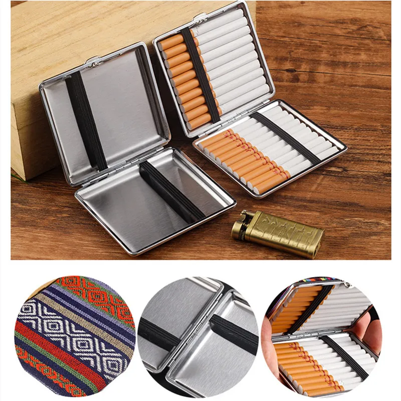 National Style Cloth Art Cigarette Case Waterproof Portable Men\'s Cigarette Holder Storage Box Creative Personality