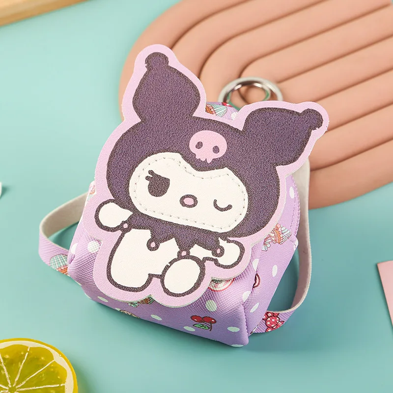 Sanrio Kuromi Melody Coin Purse Keychain Cinnamoroll Hello Kitty Storage Bag Headphone Bag Pendant Children Birthday Xmas Gifts