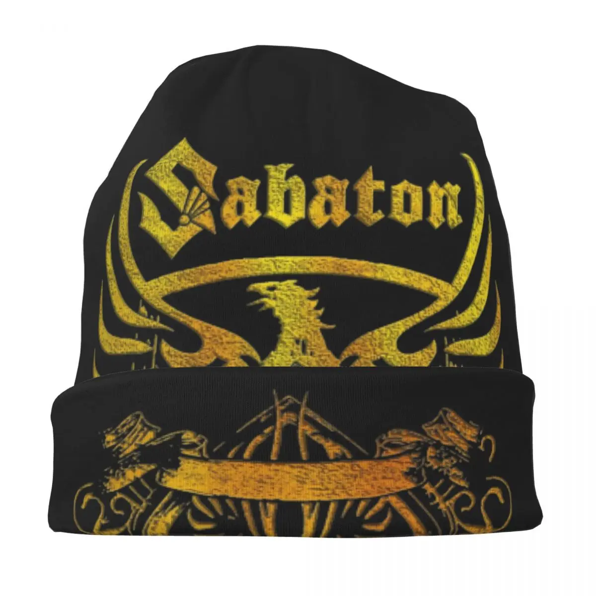 S-Sabatons Music Band Bonnet Hats Hip Hop Outdoor Skullies Beanies Hat Heavy Metal for Men Women Spring Dual-use Cap