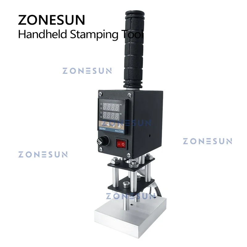 ZONESUN Handheld Hot Stamping Machine Heat Press Digital Leather Tool Paper Wood Custom Logo Foil Stamp ZS-HST1