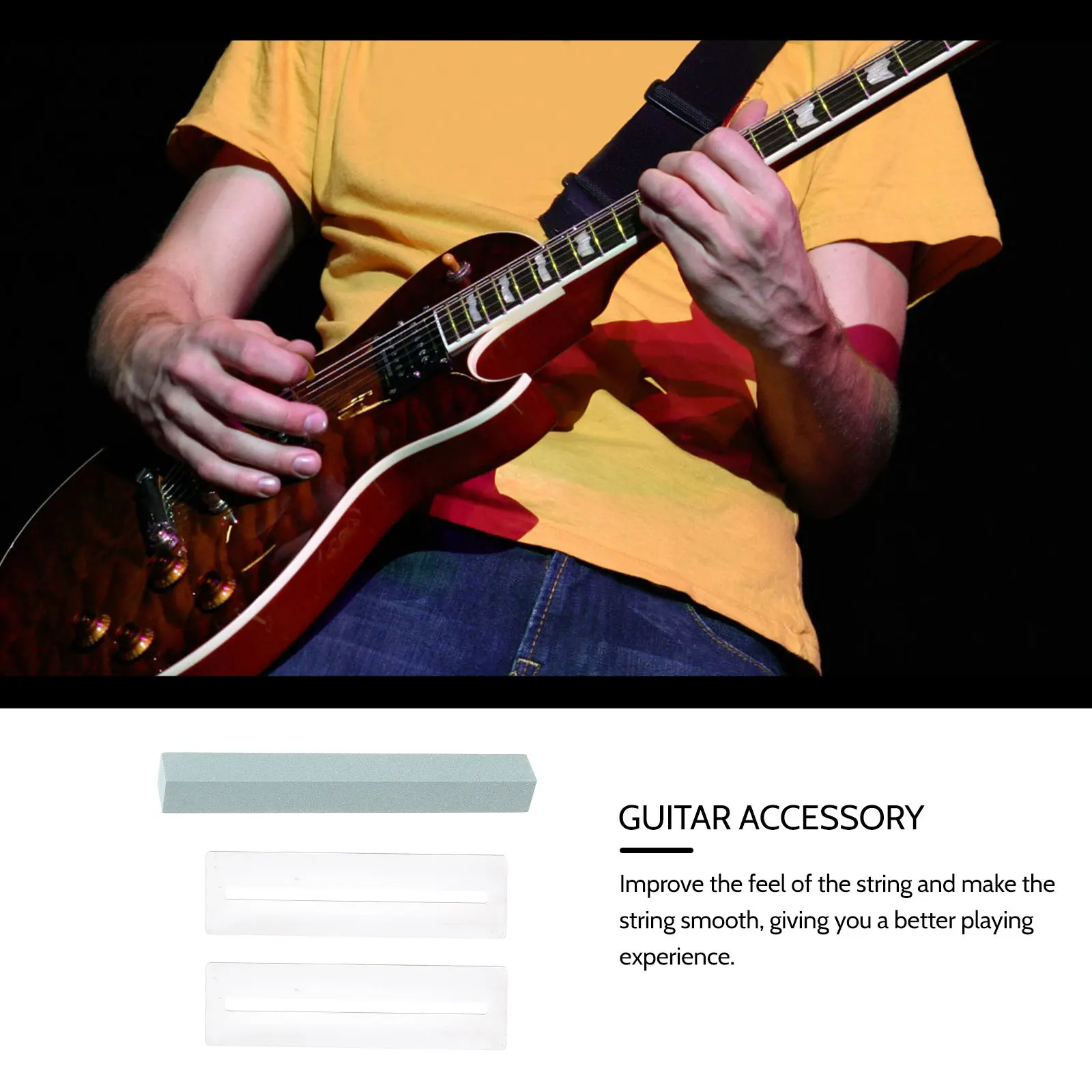 3Pcs Guitar String Rust Cleaning Stone Fretboard Protectors String Repair Maintenance Tool Enhance Playing Feel Durable Guitar