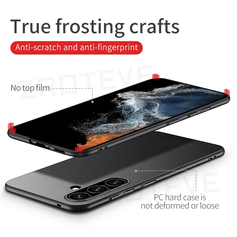 A54 A55 Case ZROTEVE Ultra Slim Hard PC Matte Cover For Samsung Galaxy A54 A34 A53 A73 A52 s A52s A72 5G A35 A55 Phone Cases