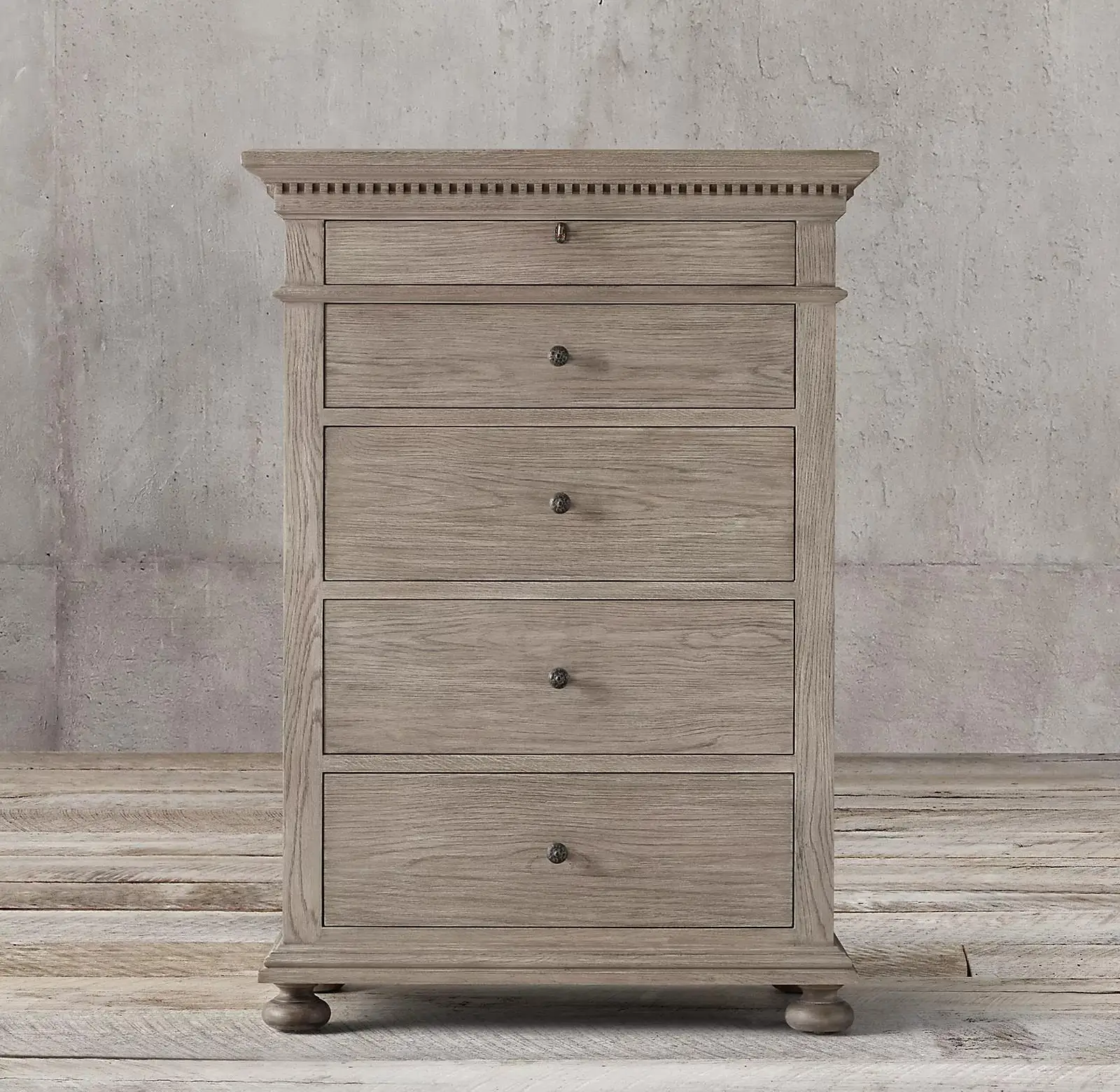 

American RH original single British classical solid wood solid wood chest French rural retro furniture American simple door