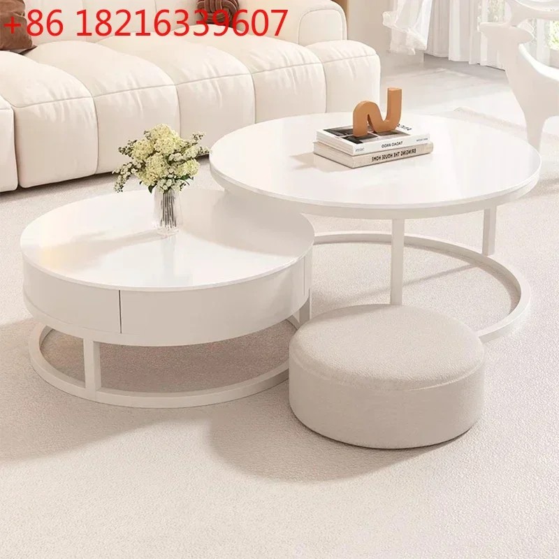 

TAO White Coffee Table Living Room Luxury Combination Design Simple Coffee Table Home Table Basse De Furniture Decoration