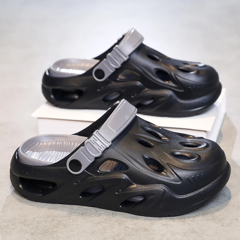 

Men's and women's hole slippers comfortable anti slip home shoes lightweight and fashionable garden shoes sandals beach shoes