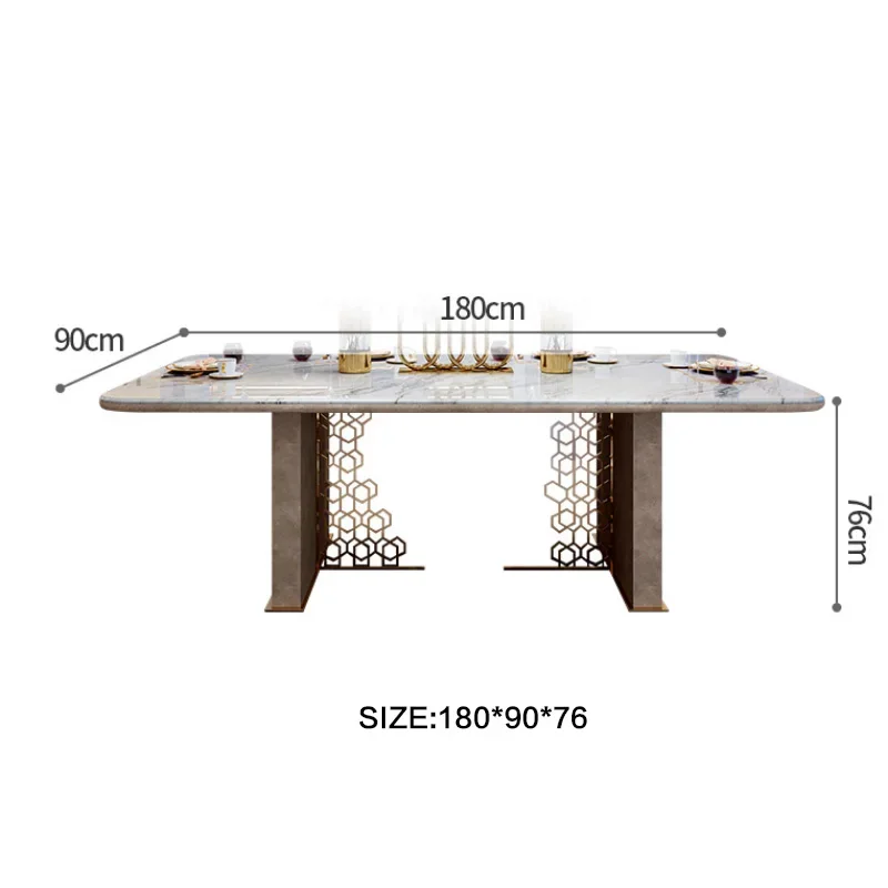 

Современный простой мраморный обеденный стол для ресторана, Прямоугольный Обеденный стол для маленькой квартиры