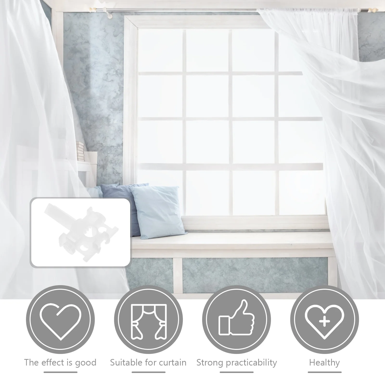 

1Pack Vertical Curtain Repair Pulley Plastic Replacement Part Simple Install Vertical Blinds Accessories Track Sliding